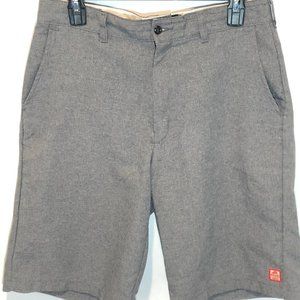 Vans Mens Shorts Gray Red Cap Series Size 32 Mint!